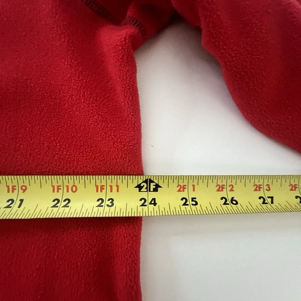 The North Face Mens Large Red Polartec Classic Fleece 1/4 Zip Pullover